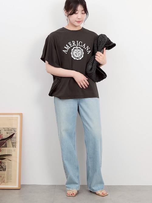 【タグ付き新品】AMERICANA × MICA&DEAL ロゴTシャツ AMERICANA×MICA&DEAL】ロゴフリルT-shirt（Tシャツ/カットソー