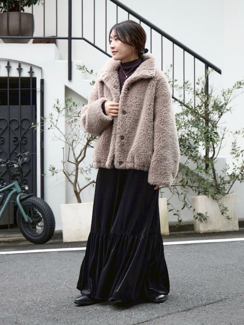 スタンドカラーボアブルゾン（ブルゾン）｜MICA&DEAL（マイカ