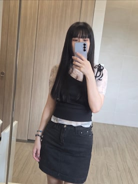 「アイテム（キャミソール）」を使った、Ame Kazamaさん（レディース・171cm）の夏コーディネート