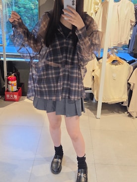 「アイテム（スカート）」を使った、Ame Kazamaさん（レディース・171cm）の夏コーディネート