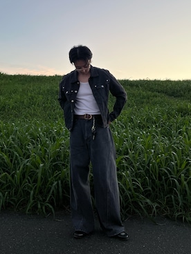 「NVRFRGT（ネヴァーフォーゲット）のアイテム（ジャケット/アウター）」を使った、かずきさん（メンズ・178cm）の秋コーディネート