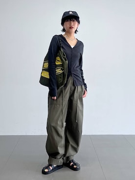 「PLAKTON（プラクトン）のアイテム」を使った、byyamaguchiさん（レディース・162cm）の夏コーディネート