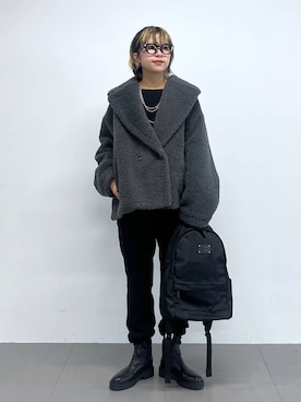 「アイテム（ピーコート）」を使った、byyamaguchiさん（レディース・161cm）の秋コーディネート