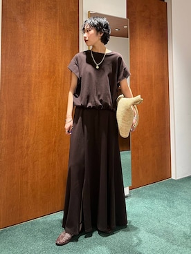 「MADE IN MADA（メイドインマダ）のアイテム」を使った、byyamaguchiさん（レディース・162cm）の春コーディネート