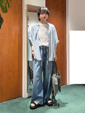 「BARNYARDSTORM（バンヤードストーム）のアイテム」を使った、byyamaguchiさん（レディース・162cm）の春コーディネート