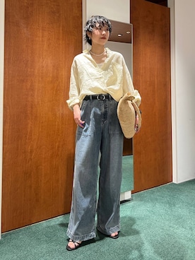 「BARNYARDSTORM（バンヤードストーム）のアイテム（パンツ）」を使った、byyamaguchiさん（レディース・162cm）の春コーディネート