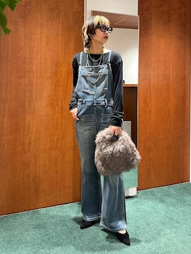 「アイテム（サロペット/オーバーオール）」を使った、byyamaguchiさん（レディース・161cm・20代）の夏コーディネート