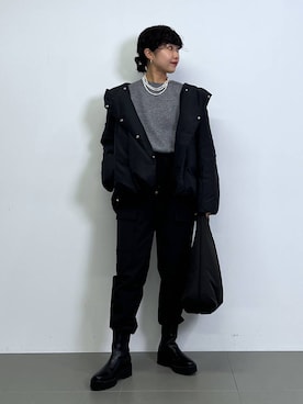 「BARNYARDSTORM」｜「アイテム（ダウンジャケット/コート）」を使った、byyamaguchiさん（レディース・161cm）の秋コーディネート