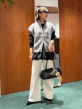 「アイテム（スタジャン）」を使った、byyamaguchiさん（レディース・161cm）の秋コーディネート