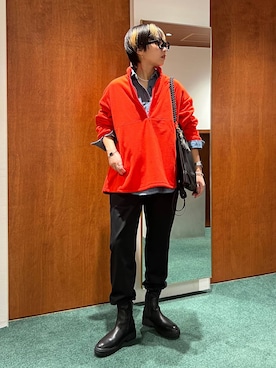 「BARNYARDSTORM（バンヤードストーム）のBARNYARDSTORM / ハイブリッドストレッチブーツ（ブーツ）」を使った、byyamaguchiさん（レディース・161cm）の秋コーディネート