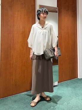 「PLAKTON（プラクトン）のアイテム」を使った、byyamaguchiさん（レディース・162cm）の春コーディネート