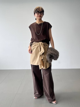 「アイテム（サンダル、その他）」を使った、byyamaguchiさん（レディース・161cm）の夏コーディネート