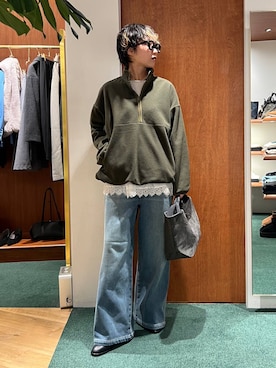 「BARNYARDSTORM（バンヤードストーム）のBARNYARDSTORM / 裾フリルブラウス / ハンドウォッシャブル 【YouTube「i.style closet」紹介アイテム】（シャツ/ブラウス）」を使った、byyamaguchiさん（レディース・161cm）の秋コーディネート