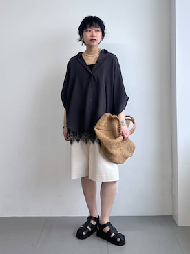 「BARNYARDSTORM（バンヤードストーム）のアイテム」を使った、byyamaguchiさん（レディース・162cm）の春コーディネート