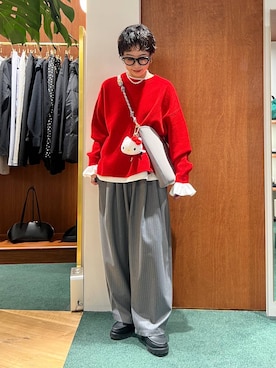 「アイテム（キーホルダー）」を使った、byyamaguchiさん（レディース・162cm）の冬コーディネート