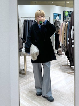 「BARNYARDSTORM（バンヤードストーム）のBARNYARDSTORM / ワンハンドルファートート（ショルダーバッグ、ベージュ系）」を使った、byyamaguchiさん（レディース）の秋コーディネート