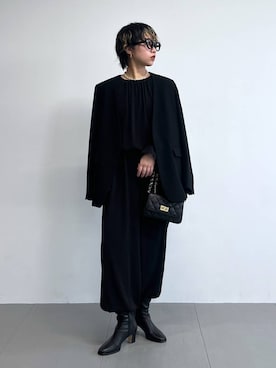 「BARNYARDSTORM（バンヤードストーム）のアイテム（つなぎ/オールインワン）」を使った、byyamaguchiさん（レディース・161cm）の冬コーディネート
