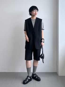 「BARNYARDSTORM（バンヤードストーム）のアイテム（ジャケット/アウター）」を使った、byyamaguchiさん（レディース・162cm）の春コーディネート