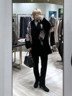 「BARNYARDSTORM（バンヤードストーム）の【「i.style closet」ご紹介アイテム】 BARNYARDSTORM / ハイテンション裾ZIPパンツ＜セットアップ対応＞【WEB限定サイズL】（その他パンツ、ブラック系）」を使った、byyamaguchiさん（レディース）の秋コーディネート