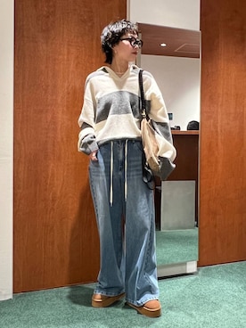 「アイテム（バックパック/リュック）」を使った、byyamaguchiさん（レディース・162cm・20代）の冬コーディネート