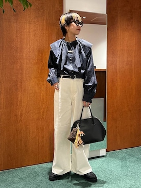 「アイテム（ピーコート）」を使った、byyamaguchiさん（レディース・161cm）の秋コーディネート