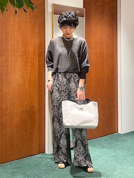「PLAKTON（プラクトン）のアイテム」を使った、byyamaguchiさん（レディース・162cm）の夏コーディネート