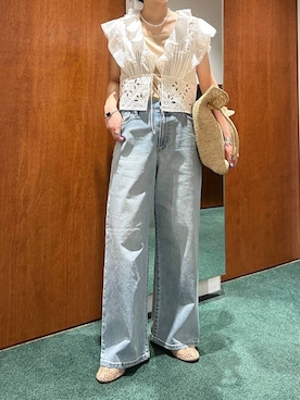 「BARNYARDSTORM（バンヤードストーム）のアイテム（パンツ）」を使った、byyamaguchiさん（レディース・162cm）の春コーディネート