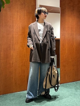 「アイテム（バックパック/リュック）」を使った、byyamaguchiさん（レディース・161cm・20代）の秋コーディネート