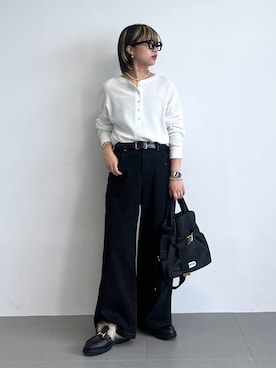 「アイテム（ブルゾン）」を使った、byyamaguchiさん（レディース・161cm・20代）の秋コーディネート