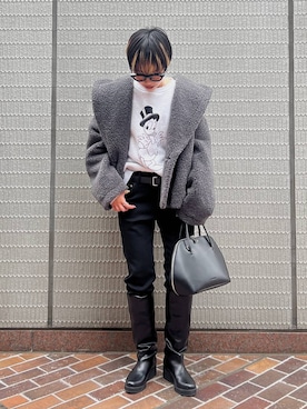 「アイテム（ピーコート）」を使った、byyamaguchiさん（レディース・161cm）の秋コーディネート