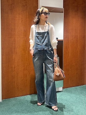 「メンズライク」｜「アイテム（オールインワン・サロペット）」を使った、byyamaguchiさん（レディース・161cm）の夏コーディネート