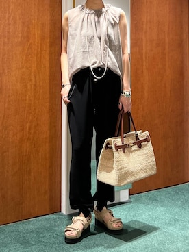 「COTTO（コトゥー）のアイテム」を使った、byyamaguchiさん（レディース・162cm）の夏コーディネート