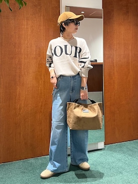 「アイテム（キャップ）」を使った、byyamaguchiさん（レディース・161cm・20代）の秋コーディネート