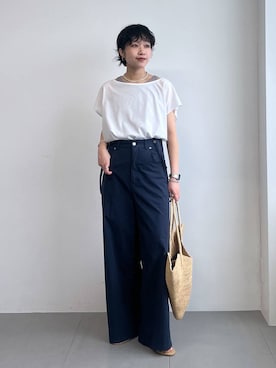 「BARNYARDSTORM（バンヤードストーム）のアイテム（パンツ）」を使った、byyamaguchiさん（レディース・162cm）の春コーディネート