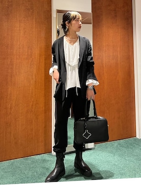 「BARNYARDSTORM（バンヤードストーム）のBARNYARDSTORM / ハイブリッドストレッチブーツ（ブーツ）」を使った、byyamaguchiさん（レディース・161cm）の夏コーディネート