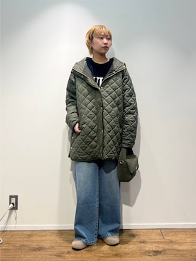 「UNIVERSAL OVERALL（ユニバーサルオーバーオール）のアイテム」を使った、byyamaguchiさん（レディース・162cm）の秋コーディネート