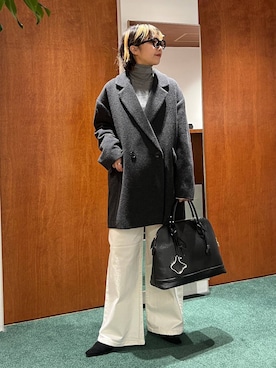 「アイテム（ピーコート）」を使った、byyamaguchiさん（レディース・161cm）の秋コーディネート