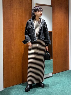「BARNYARDSTORM」｜「アイテム（デニムジャケット）」を使った、byyamaguchiさん（レディース・161cm）の秋コーディネート