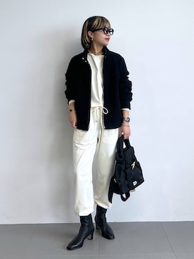 「アイテム（ブルゾン）」を使った、byyamaguchiさん（レディース・161cm・20代）の秋コーディネート