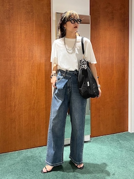 「メンズライク」｜「アイテム（ジャケット/アウター）」を使った、byyamaguchiさん（レディース・161cm）の夏コーディネート