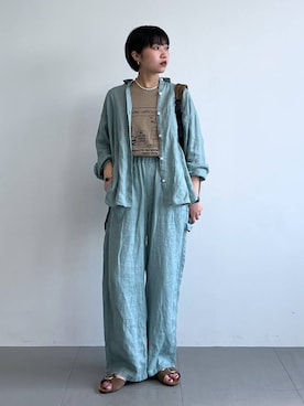 「PLAKTON（プラクトン）のアイテム」を使った、byyamaguchiさん（レディース・162cm）の春コーディネート