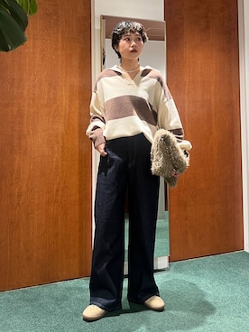 「BARNYARDSTORM（バンヤードストーム）のアイテム」を使った、byyamaguchiさん（レディース・162cm）の冬コーディネート