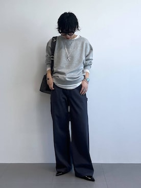 「BARNYARDSTORM（バンヤードストーム）のアイテム（スウェット）」を使った、byyamaguchiさん（レディース・161cm）の冬コーディネート