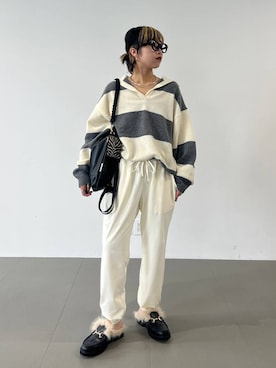 「アイテム（ブルゾン）」を使った、byyamaguchiさん（レディース・161cm）の秋コーディネート