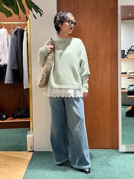 「BARNYARDSTORM（バンヤードストーム）のBARNYARDSTORM / 裾フリルブラウス / ハンドウォッシャブル 【YouTube「i.style closet」紹介アイテム】（シャツ/ブラウス）」を使った、byyamaguchiさん（レディース・161cm）の秋コーディネート