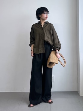 「MADE IN MADA（メイドインマダ）のアイテム」を使った、byyamaguchiさん（レディース・162cm）の春コーディネート