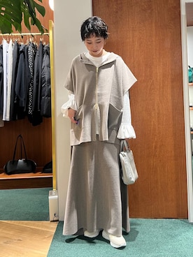 「アイテム（ベスト）」を使った、byyamaguchiさん（レディース・162cm・20代）の冬コーディネート