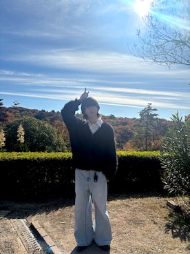 「アイテム（トップス）」を使った、katotapiさん（メンズ・168cm・10代）の秋コーディネート