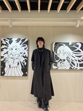 「アイテム（チェスターコート）」を使った、katotapiさん（メンズ・168cm）の冬コーディネート