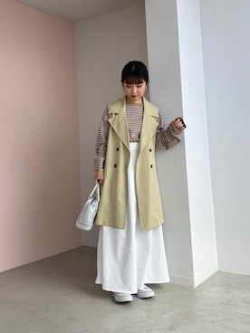 「RAY CASSIN（レイカズン）のアイテム（ジャケット/アウター）」を使った、misumiさん（レディース・148cm）の春コーディネート
